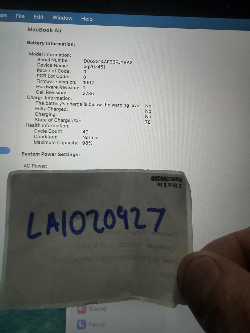 MacBook Air 2020 - 13" - 256 GB, Plata, 8 GB, Apple M1 7