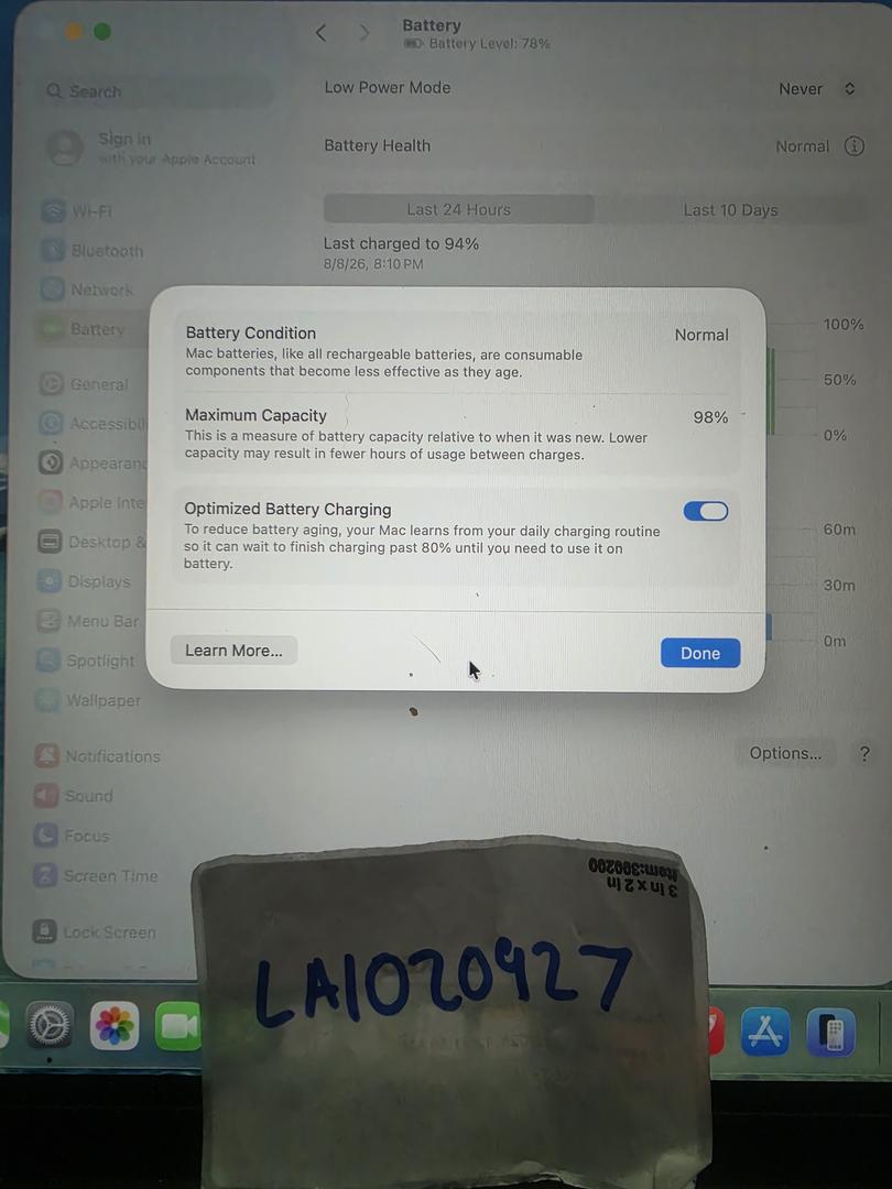 MacBook Air 2020 - 13" - 256 GB, Plata, 8 GB, Apple M1 4