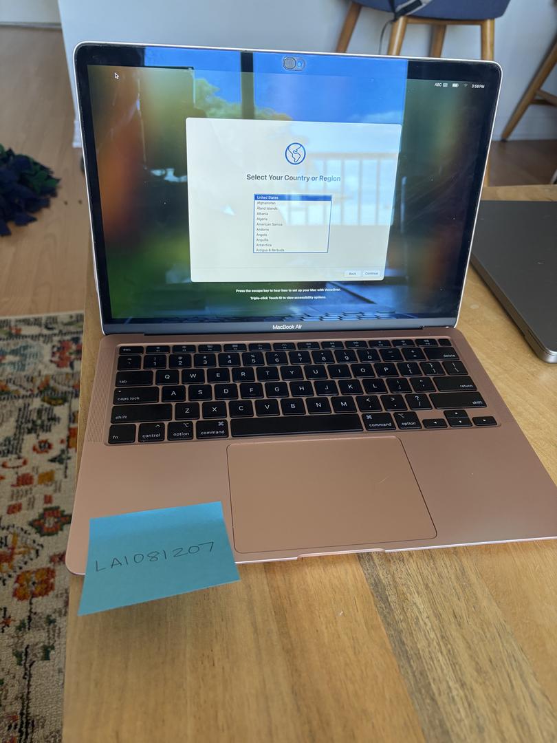 MacBook Air 2020 - 13" - 256 GB, Dorado, 8 GB, Intel Core i3 2