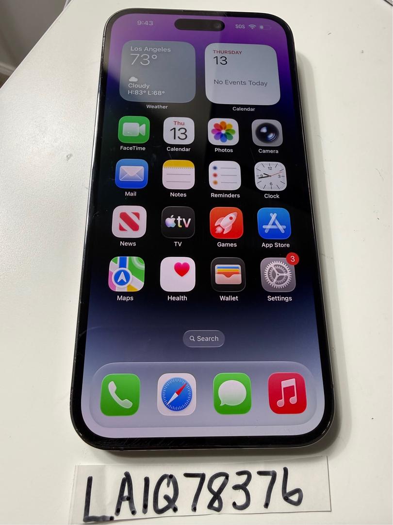 Apple iPhone 14 Pro Max - AT&T, 256GB, Purple, A2651 - LAIQ78376