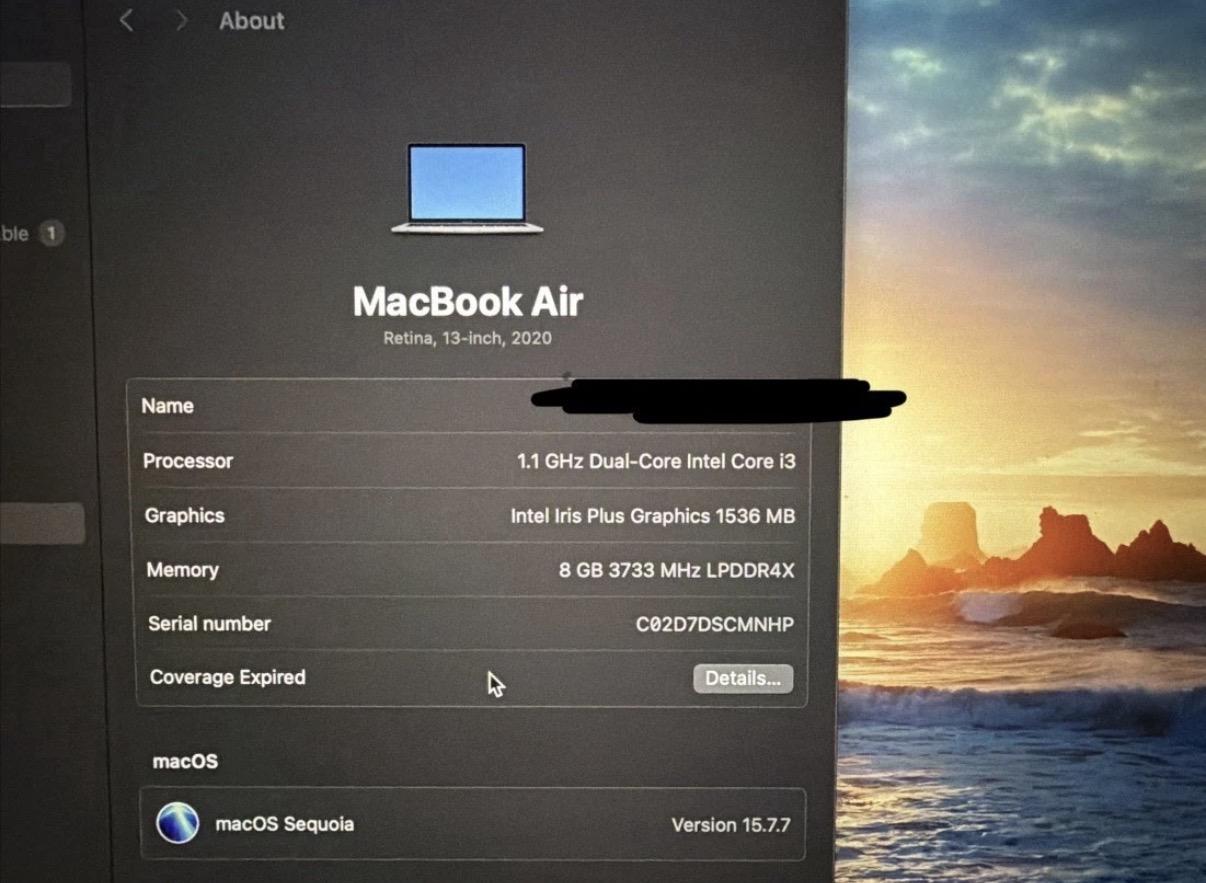 MacBook Air 2020 - 13" - 256 GB, gris, 8 GB, Intel Core i3 4