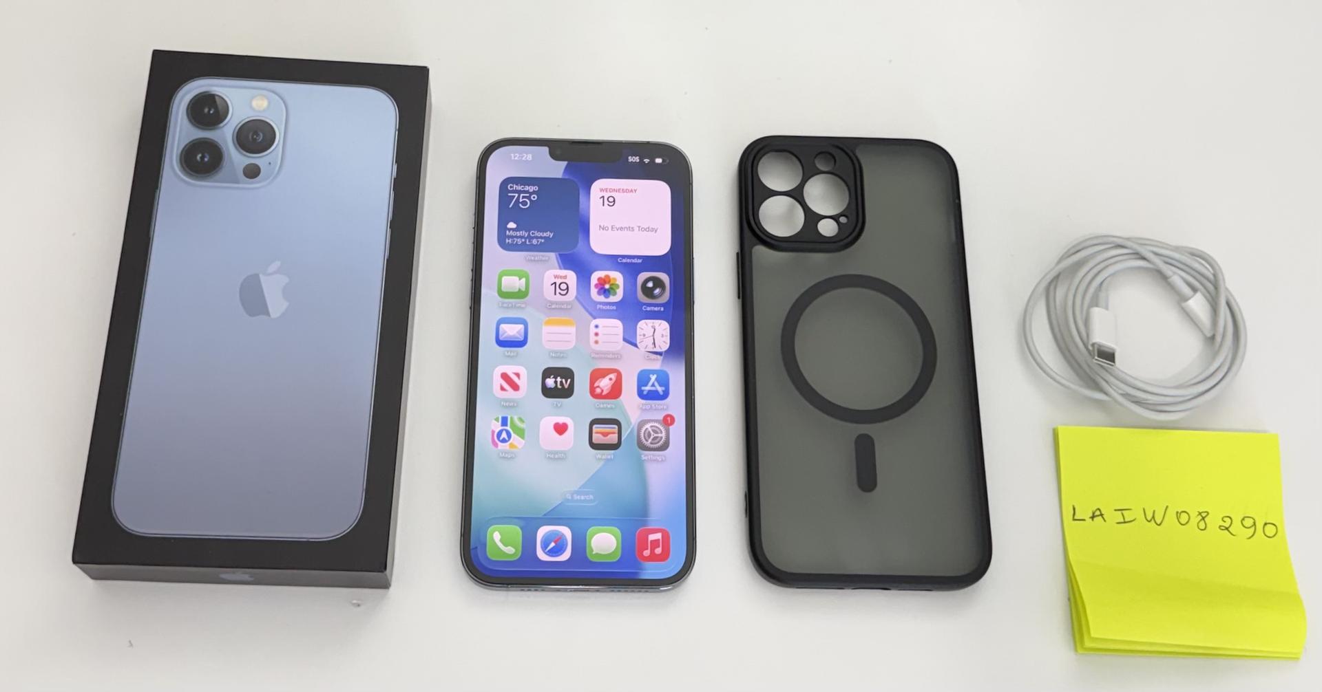 Apple iPhone 13 Pro Max - Unlocked, 256GB, Sierra Blue, A2484