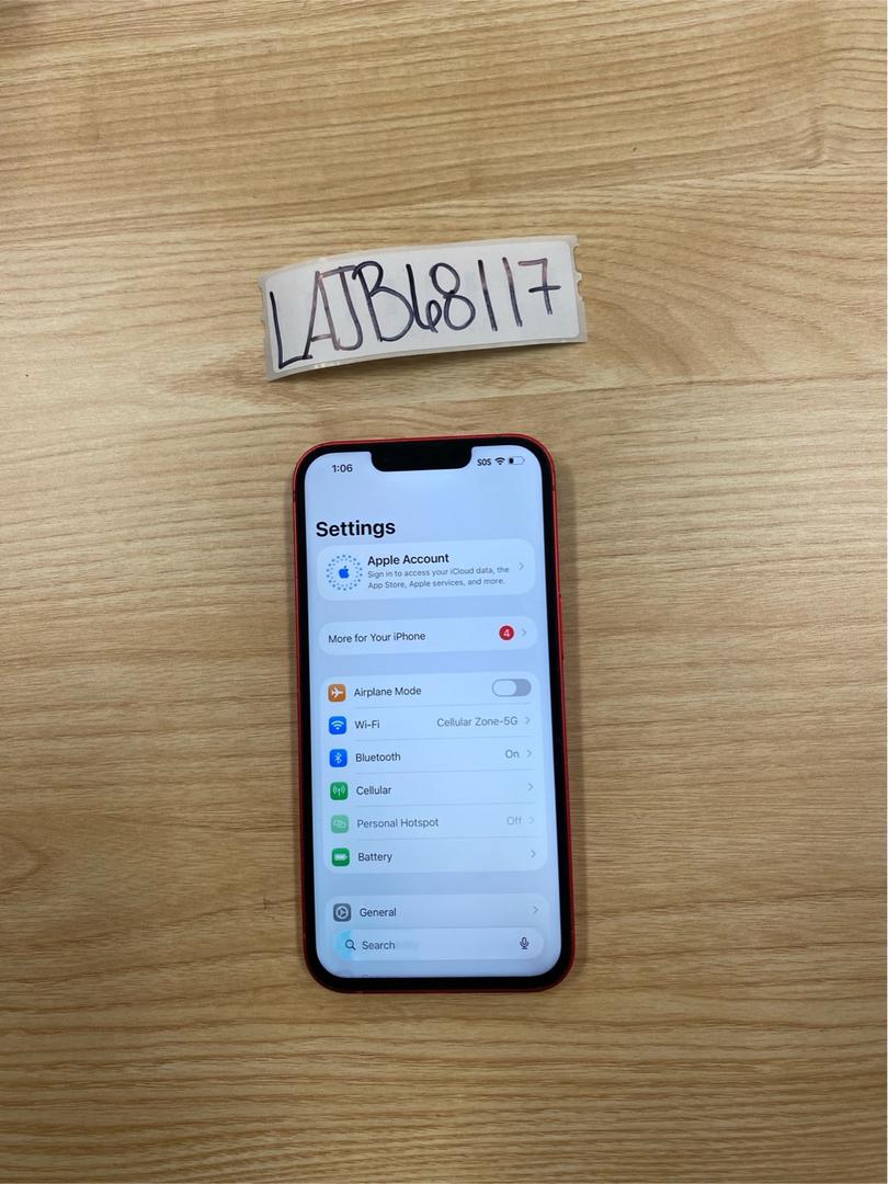 Apple iPhone 14 - Unlocked, 128GB, Red, A2649 - LAJB68117 - Swappa