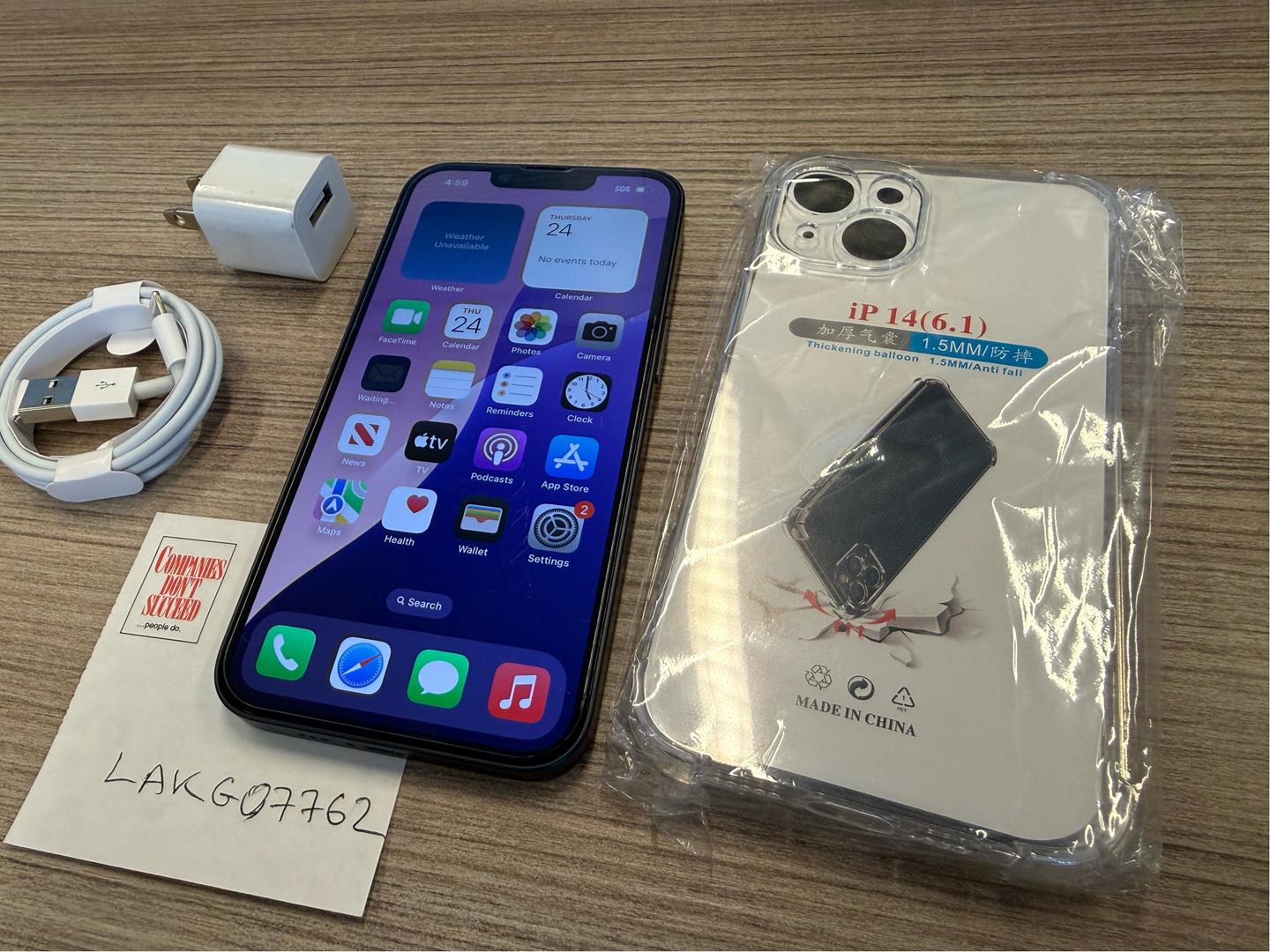Apple iPhone 14 - Unlocked, 128GB, Midnight, A2649 - LAKG07762