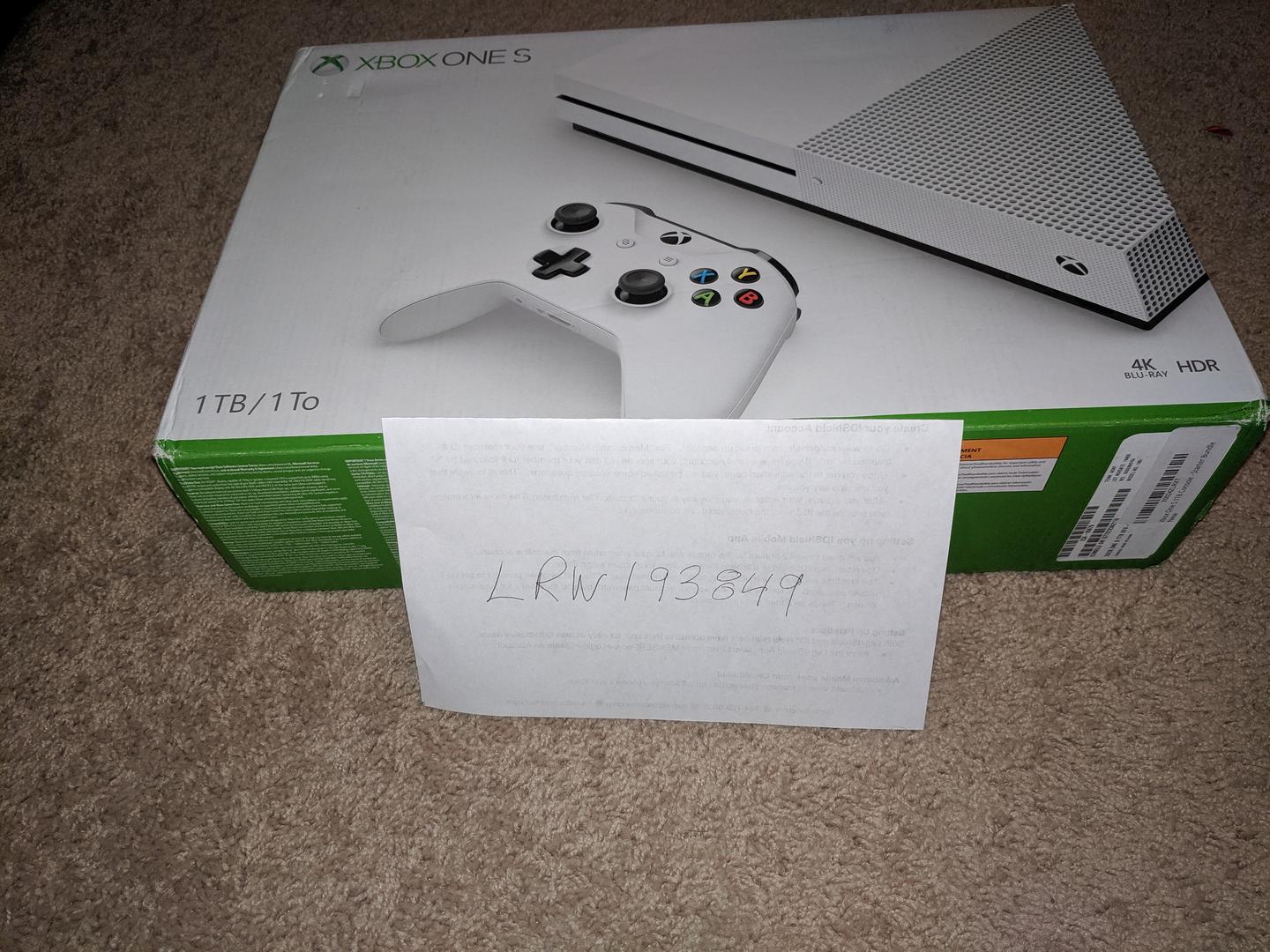 Xbox One S (2016) White, 1TB LRWI93849 Swappa
