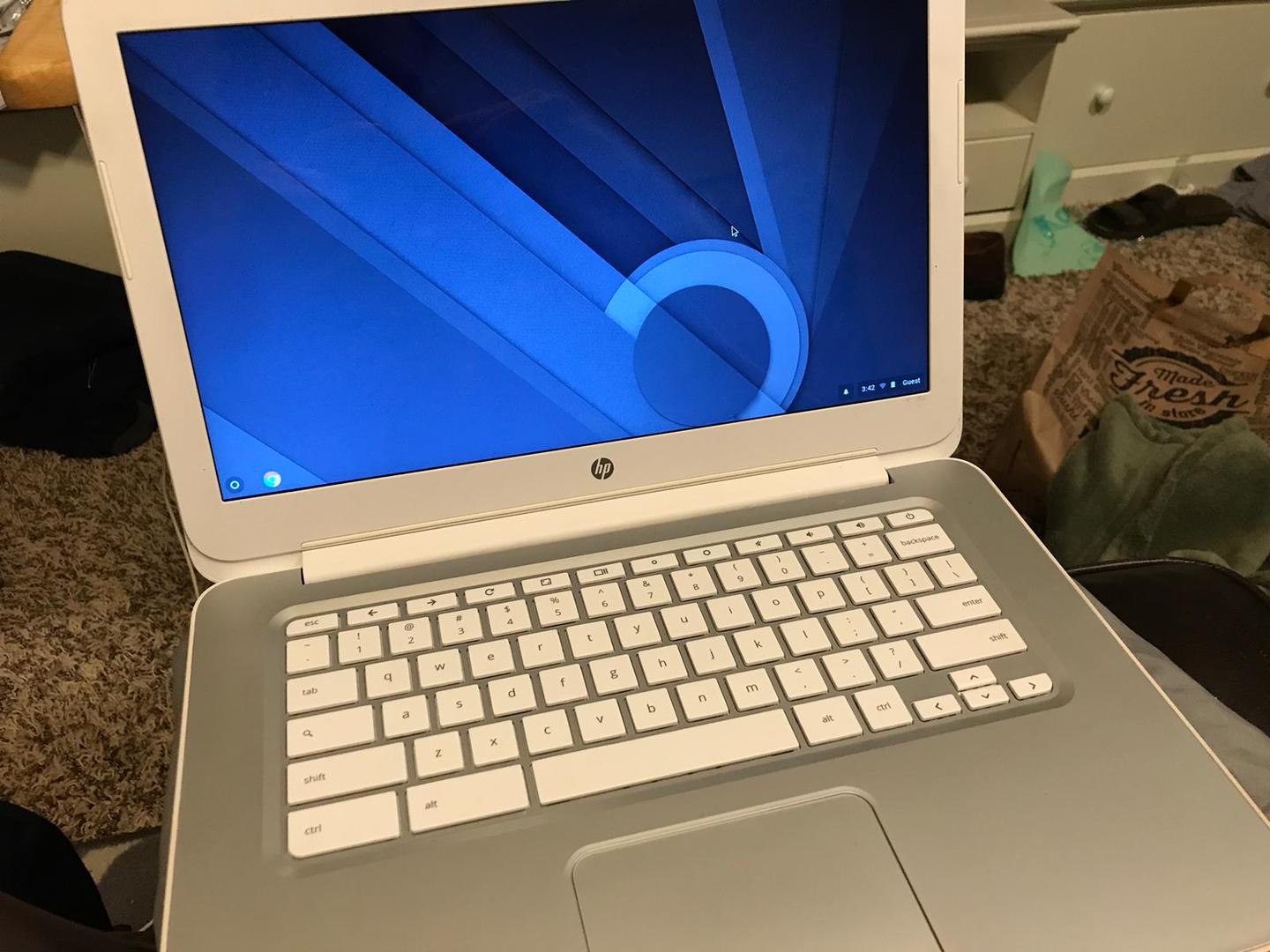 HP Chromebook 14 White, 16GB, 4GB LRWT01640 Swappa