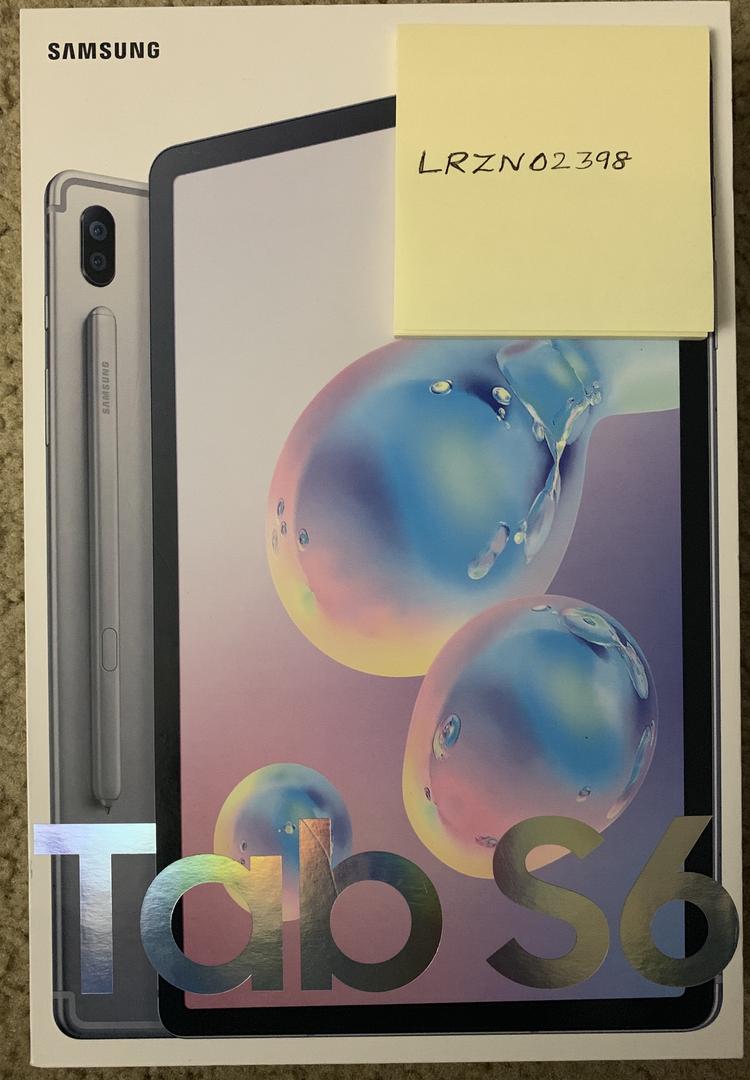 Samsung Galaxy Tab S6 WiFi, Gray, 256GB, 8GB, SMT860 LRZN02398