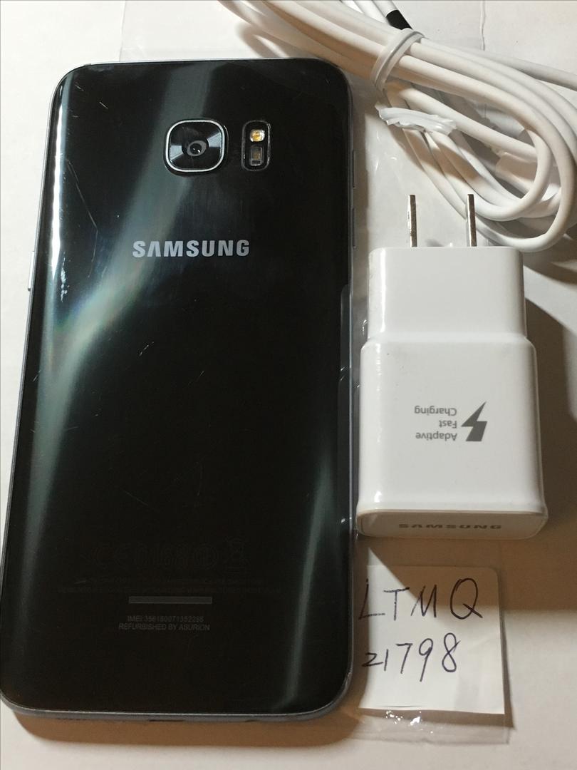 Samsung Galaxy S7 Edge Unlocked, Black, 32GB, SMG935W8 LTMQ21798