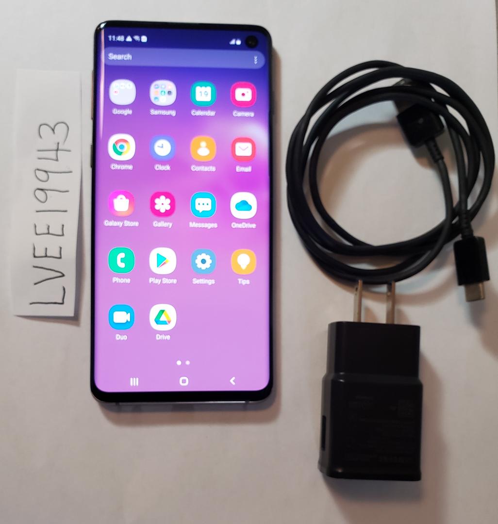 Samsung Galaxy S10 - Unlocked, Black, 128GB, 8GB, SM-G973U1 - LVEE19943 ...