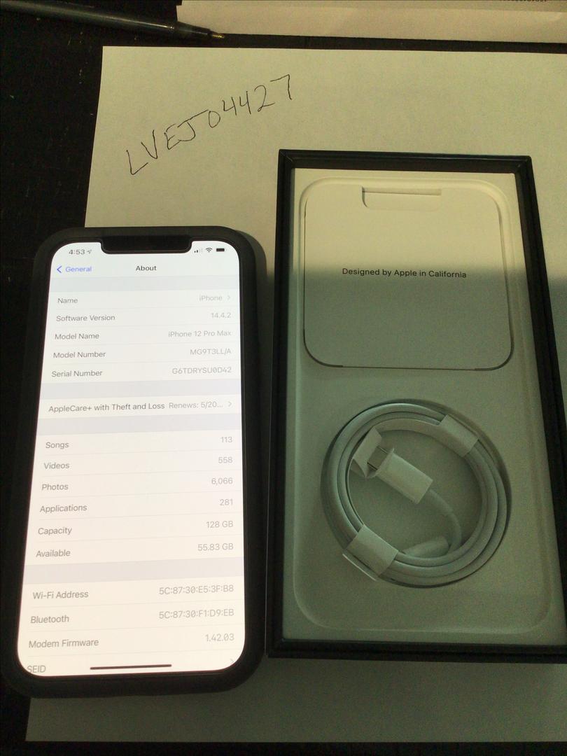 Apple iPhone 12 Pro Max (Unlocked) A2342 - Pacific Blue ...