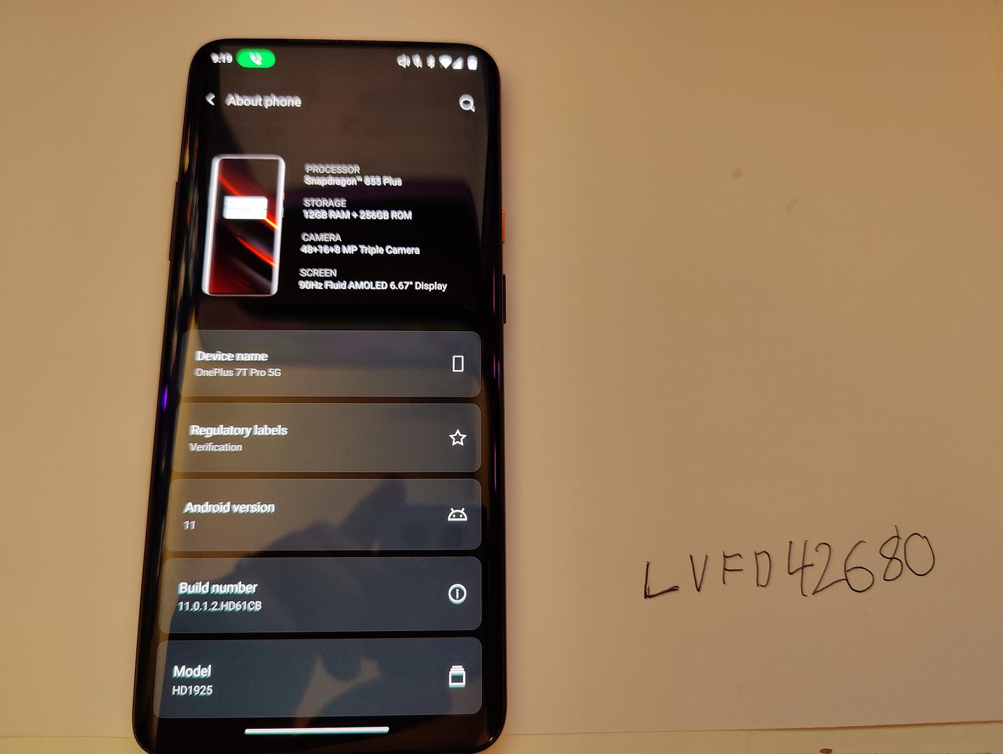 OnePlus 7T Pro 5G (T-Mobile) [HD1925], McLaren Edition - Orange, 256 GB