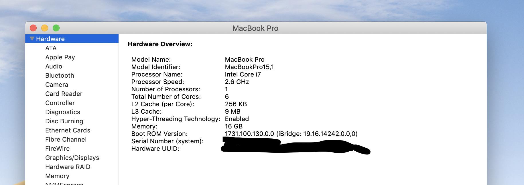 MacBook Pro 2018 (With Touch Bar) - 15", color Gray