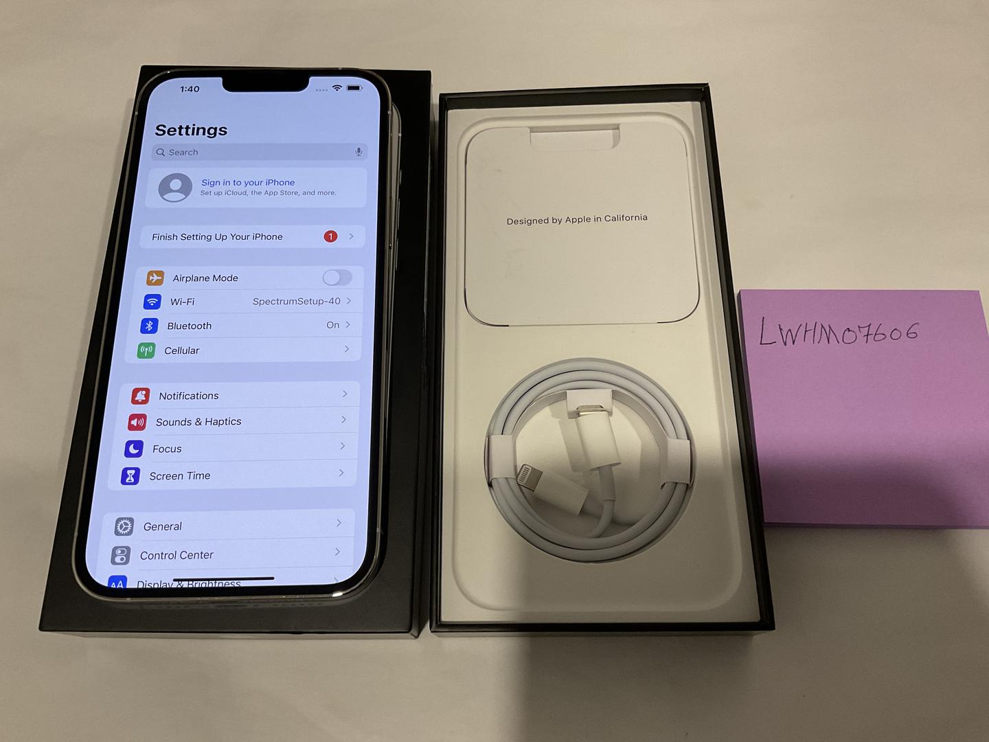 Apple iPhone 13 Pro Max Unlocked, Silver, 256GB, A2484 LWHM07606