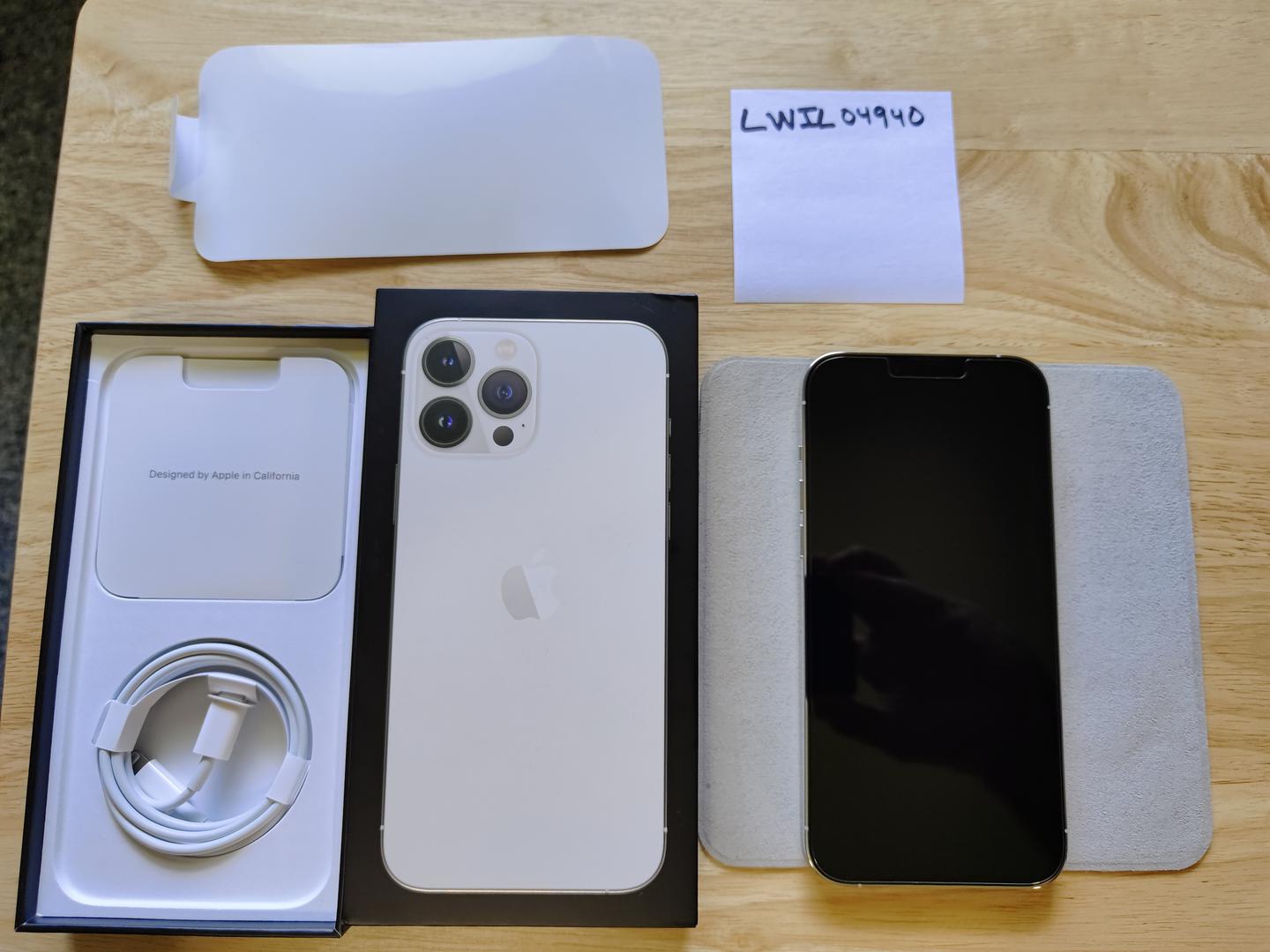 Apple iPhone 13 Pro Max Spectrum, Silver, 256GB, A2484 LWIL04940