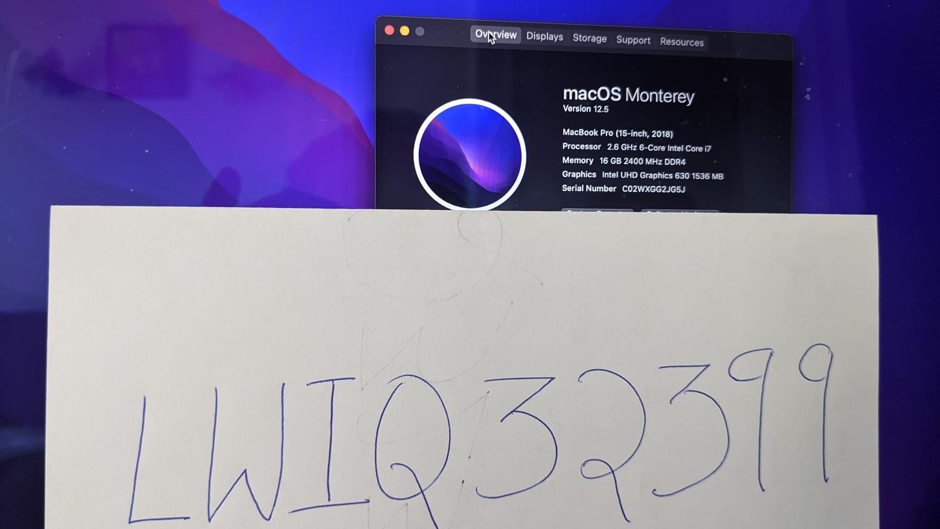 MacBook Pro 2018 (With Touch Bar) - 15", color Silver