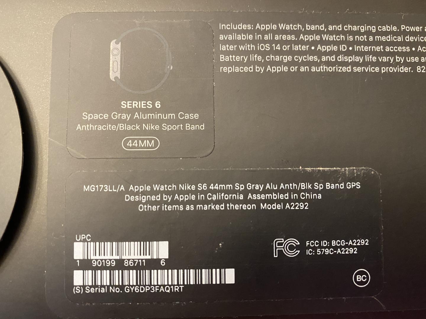 Apple Watch Series 6 44mm, color Gray