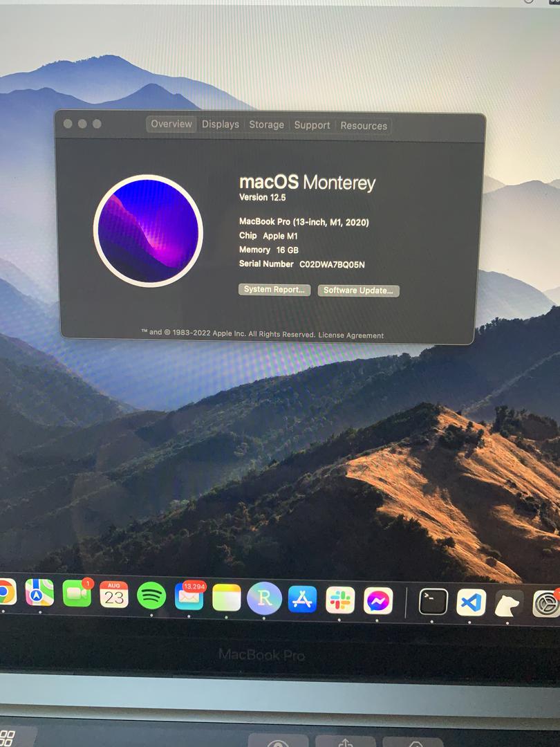 MacBook Pro 2020 - 13", color Silver