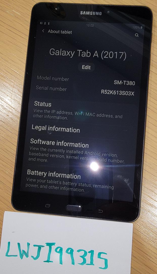 Samsung Galaxy Tab A 8.0 2017, color Black