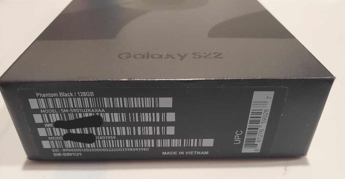 Samsung Galaxy S22, color Black