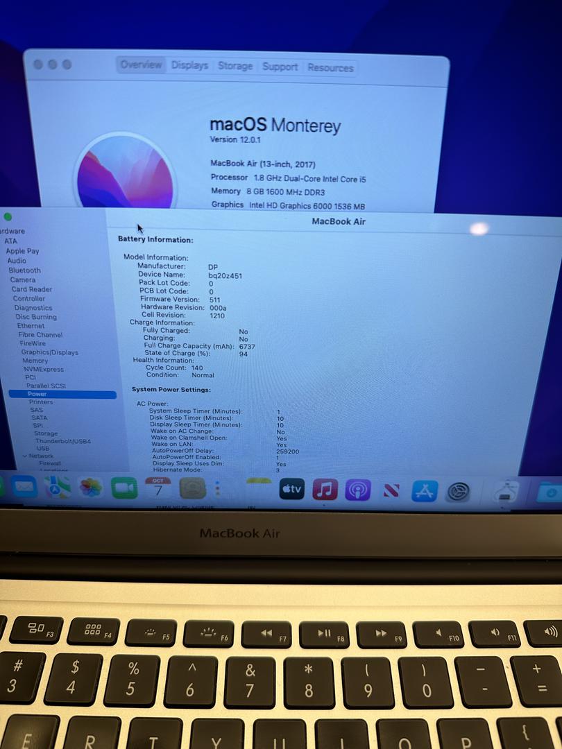 MacBook Air 2017 - 13", color Silver