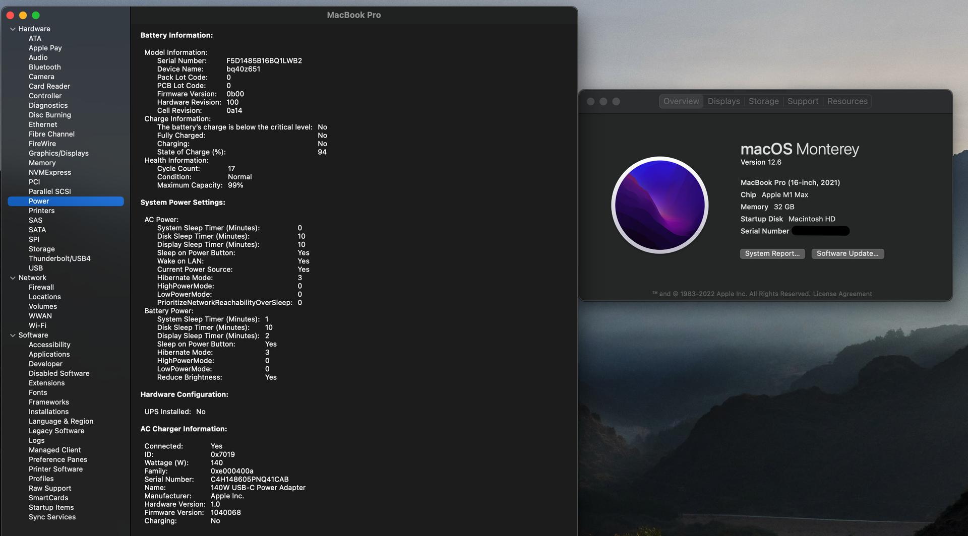 MacBook Pro 2021 - 16", color Silver