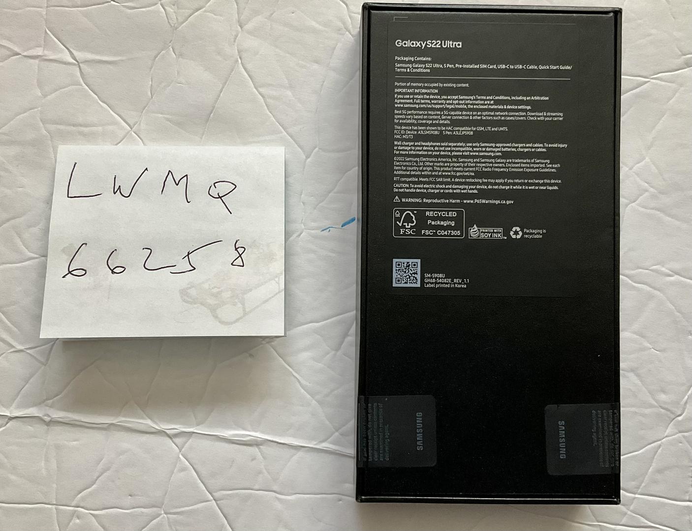 Samsung Galaxy S22 Ultra, color Black