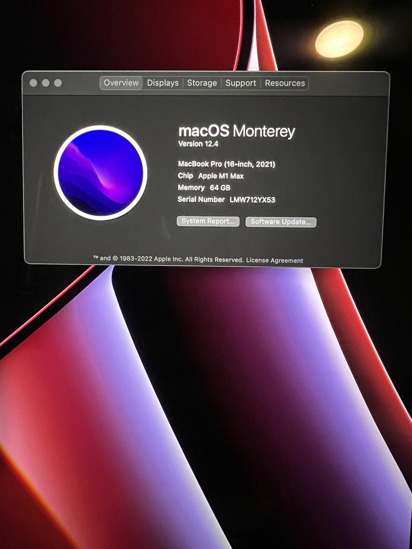 MacBook Pro 2021 - 16", color Gray