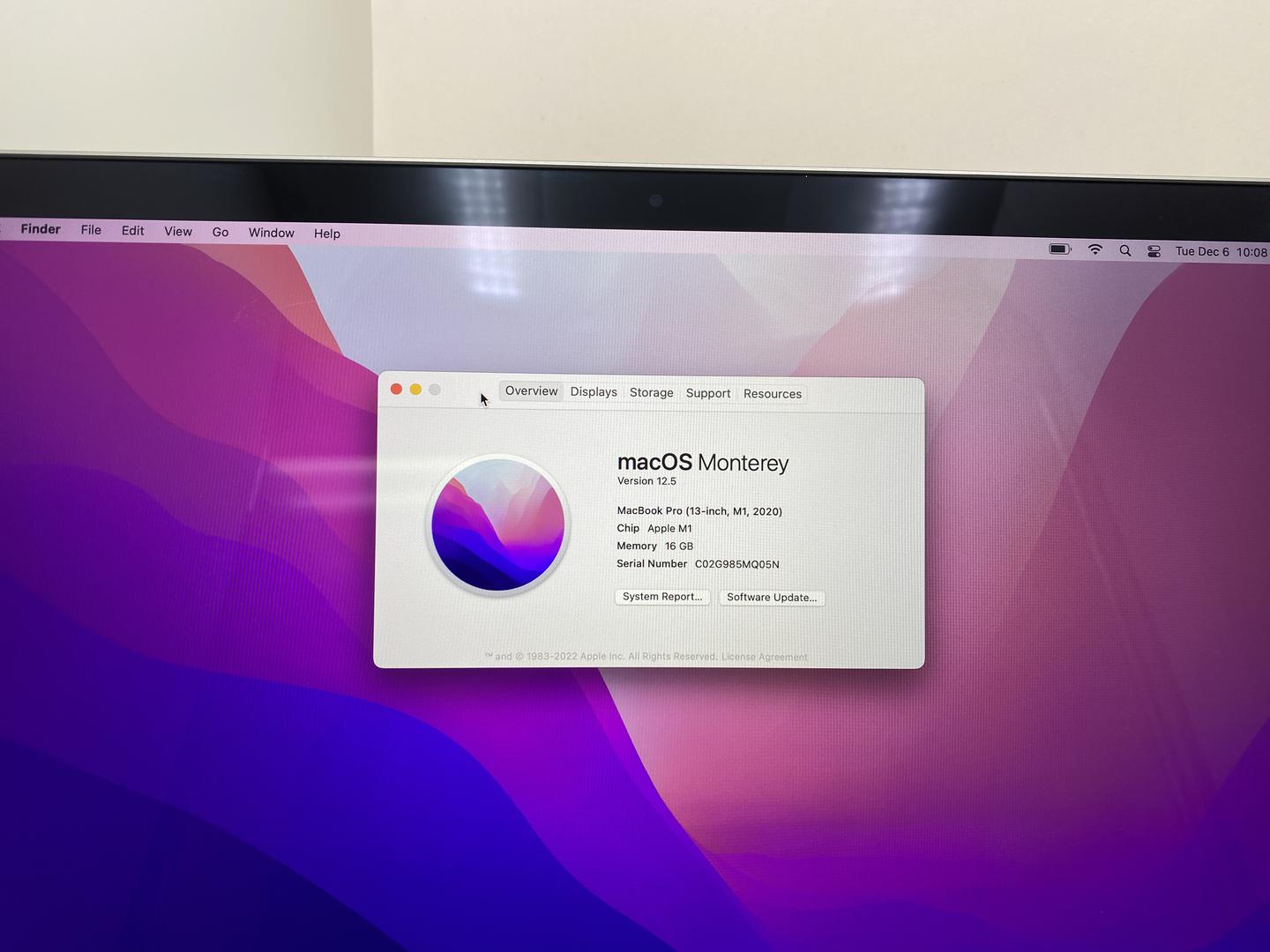 MacBook Pro 2020 - 13", color Gray