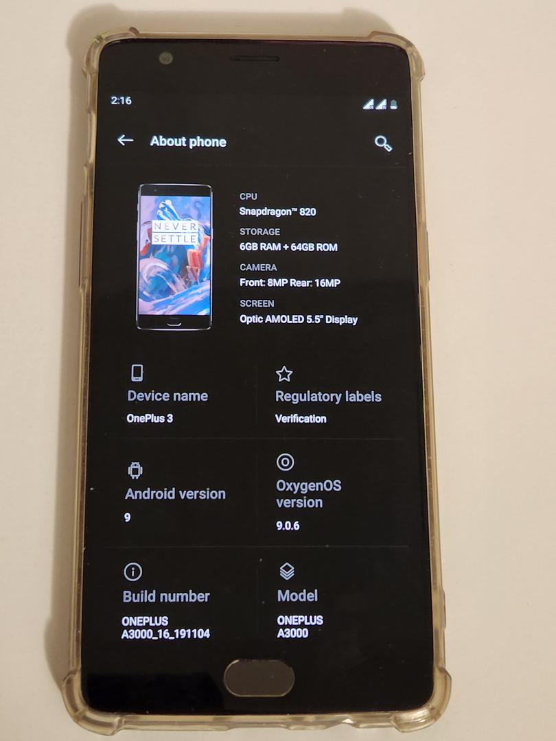 OnePlus 3, color Gray
