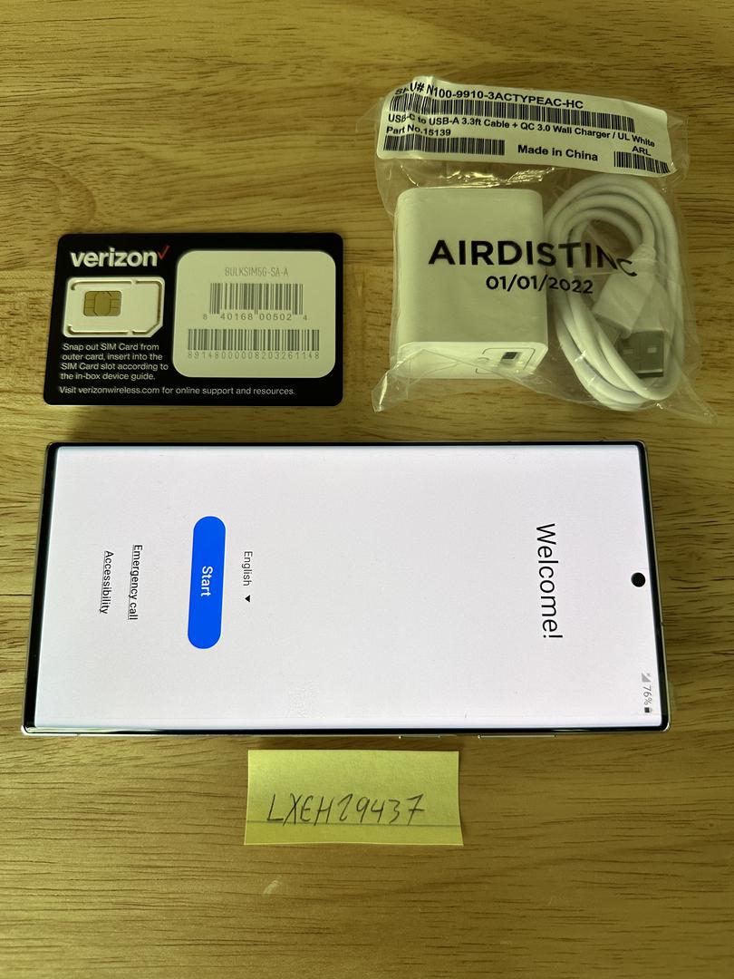 Samsung Galaxy S22 Ultra, color White