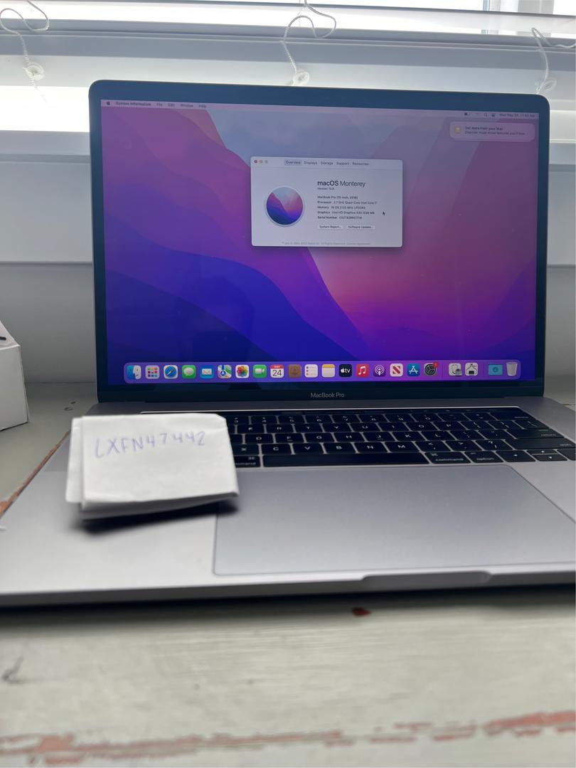 MacBook Pro 2016 (With Touch Bar) - 15", color Gray