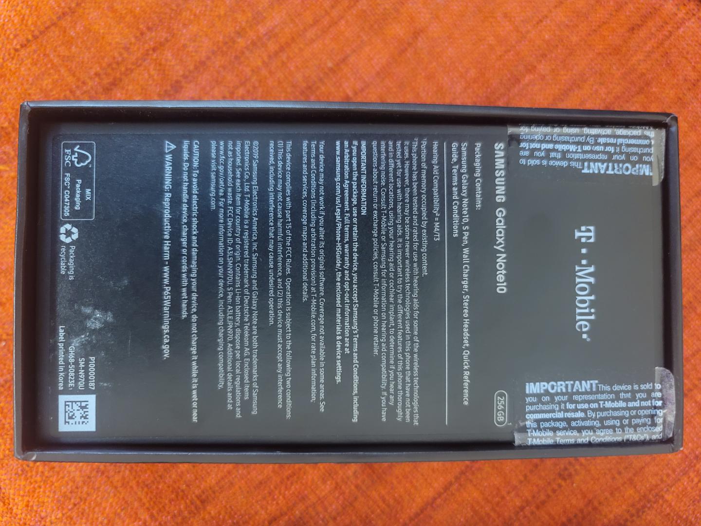 Samsung Galaxy Note 10, color Black