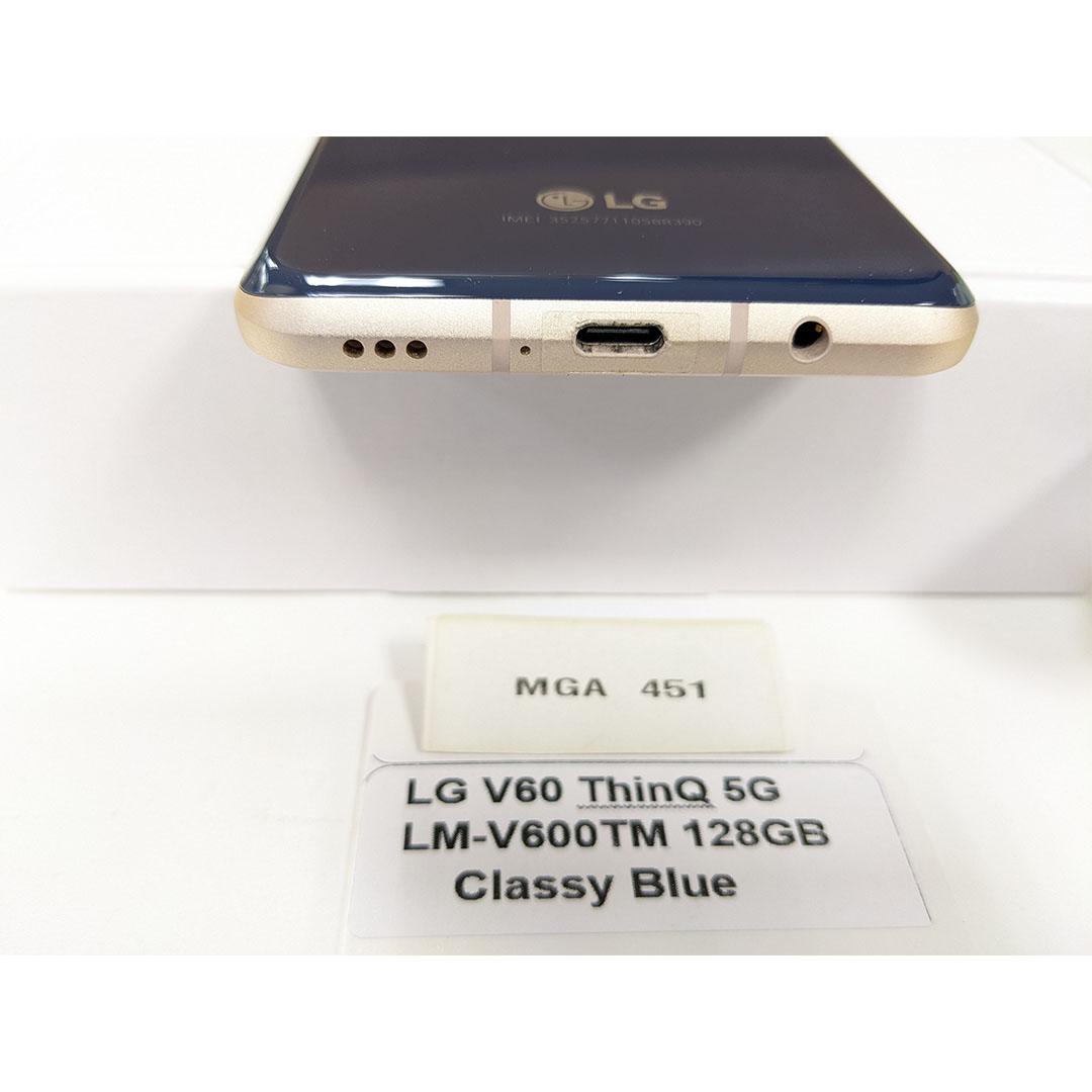 ソフトバンク LG V60 ThinQ 5G クラッシーブルー SIMフリー 中古】LG V60 ThinQ 5G 128GB クラッシ-ブルー A001LG SoftBank