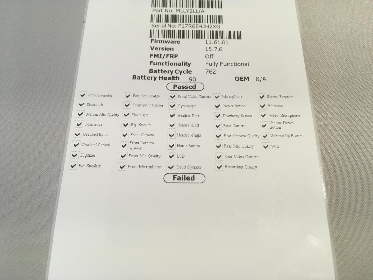 Apple iPhone SE 1st Gen 2016, color Grey