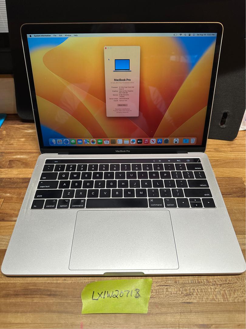 MacBook Pro 2017 (With Touch Bar) - 13", color Silver