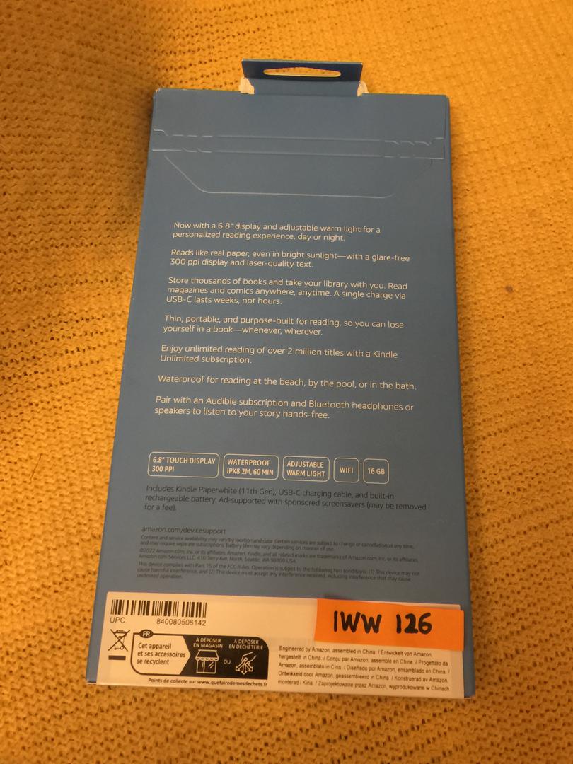 Amazon Kindle Paperwhite 11th Gen 2021, color Blue