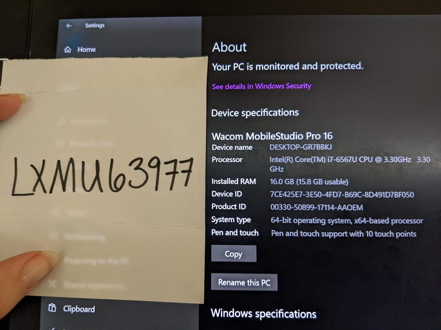Wacom MobileStudio Pro 16", color
