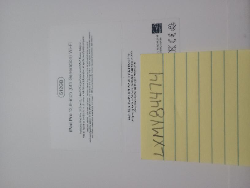 Apple iPad Pro 12.9" 6th Gen 2022, color Gray