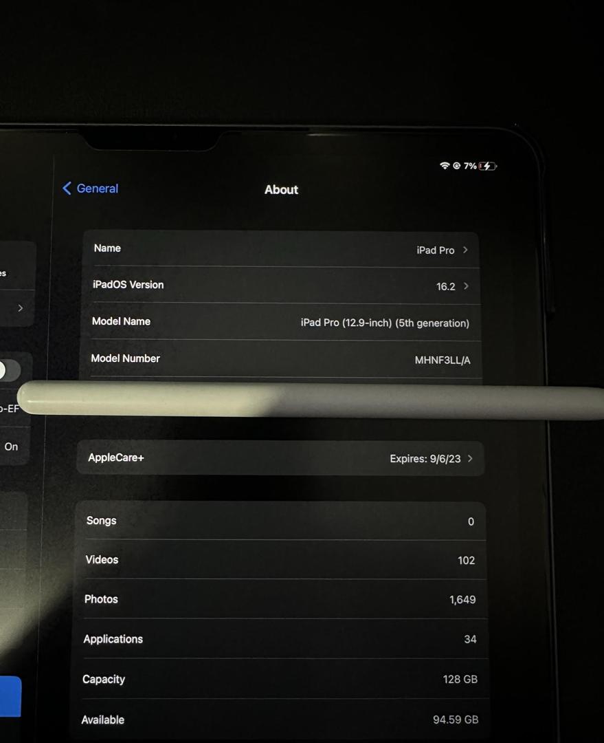 Apple iPad Pro 12.9" 5th Gen 2021, color Gray