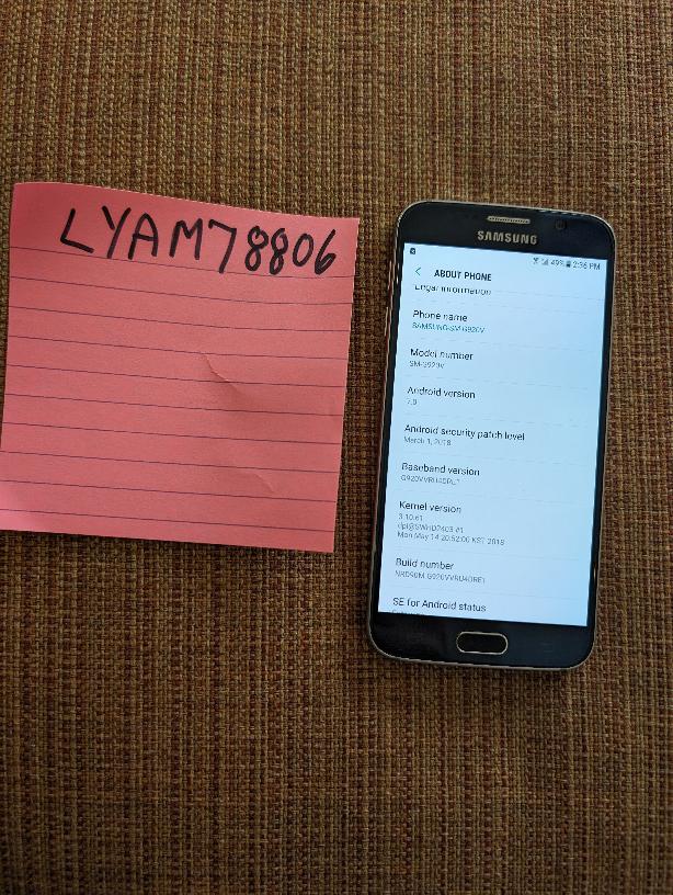 Samsung Galaxy S6, color Black