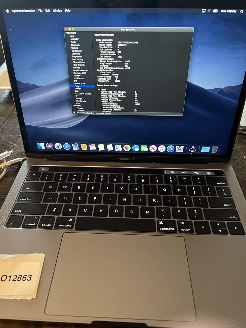 MacBook Pro 2017 (With Touch Bar) - 13", color Gray