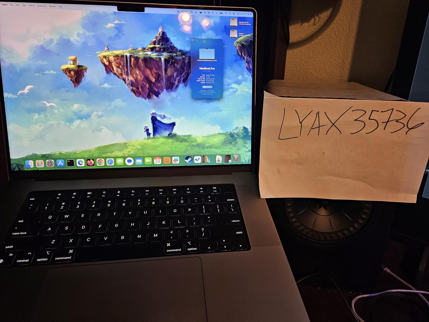 MacBook Pro 2021 - 16", color Gray