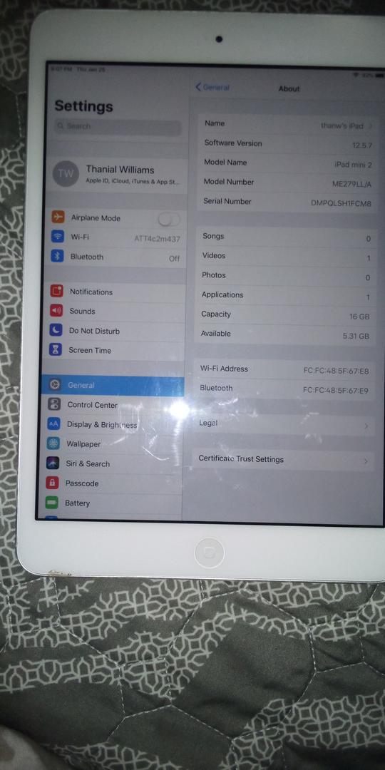 Apple iPad Mini 5th Gen, color Silver