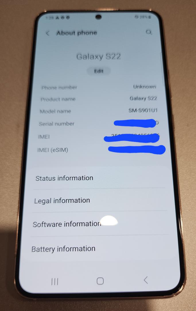 Samsung Galaxy S22, color Rose Gold