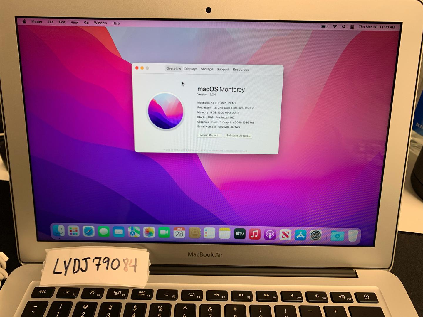 MacBook Air 2017 - 13", color Silver