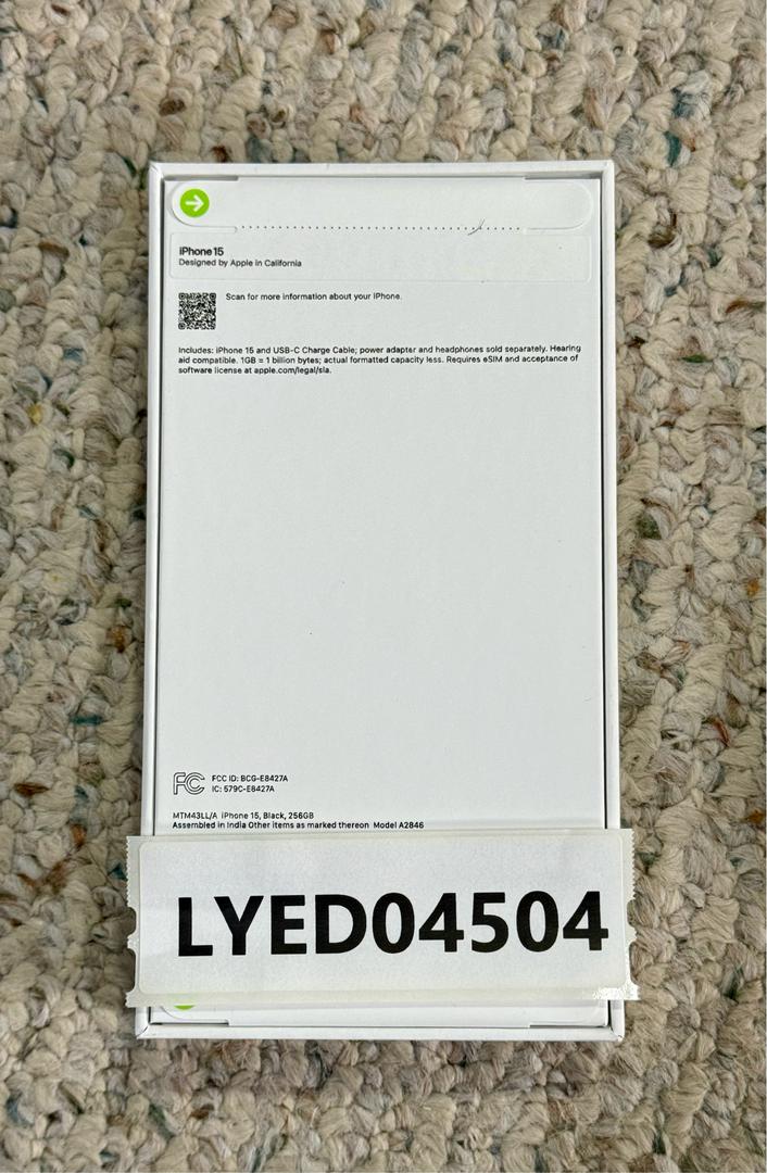 Apple iPhone 15, color Black