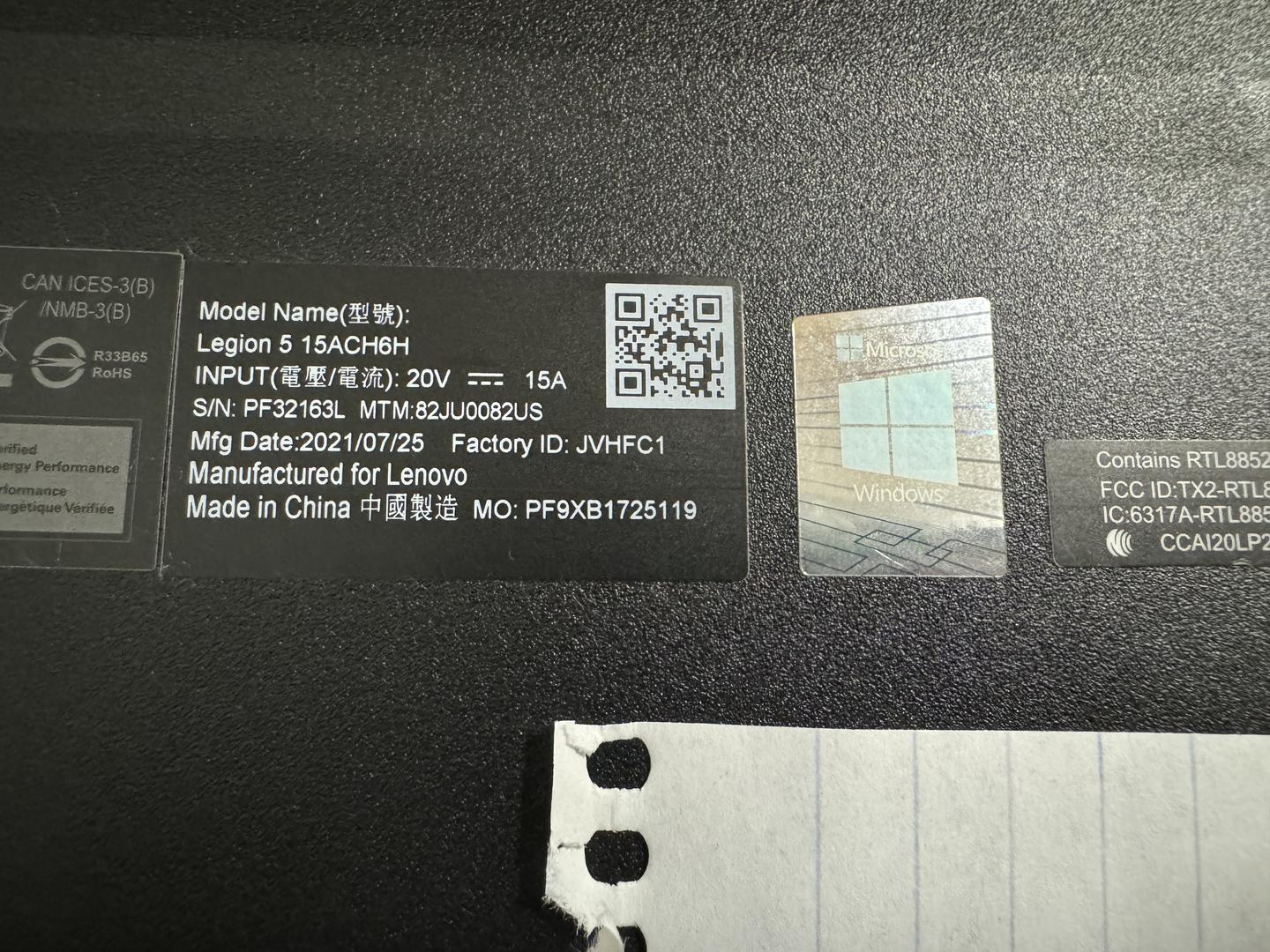 Lenovo Legion 5, color Black