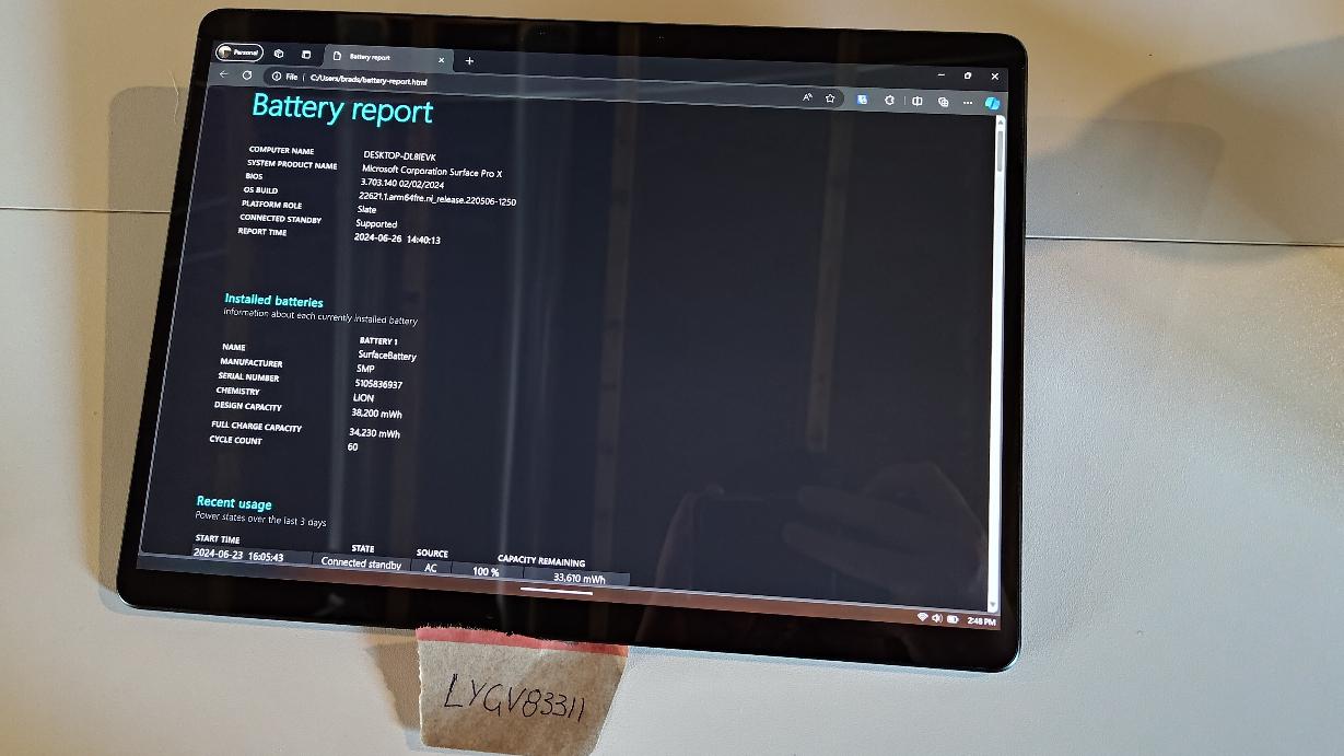 Microsoft Surface Pro X SQ1, Black, 128GB, 8GB, GSM Unlocked LYGV83311 Swappa