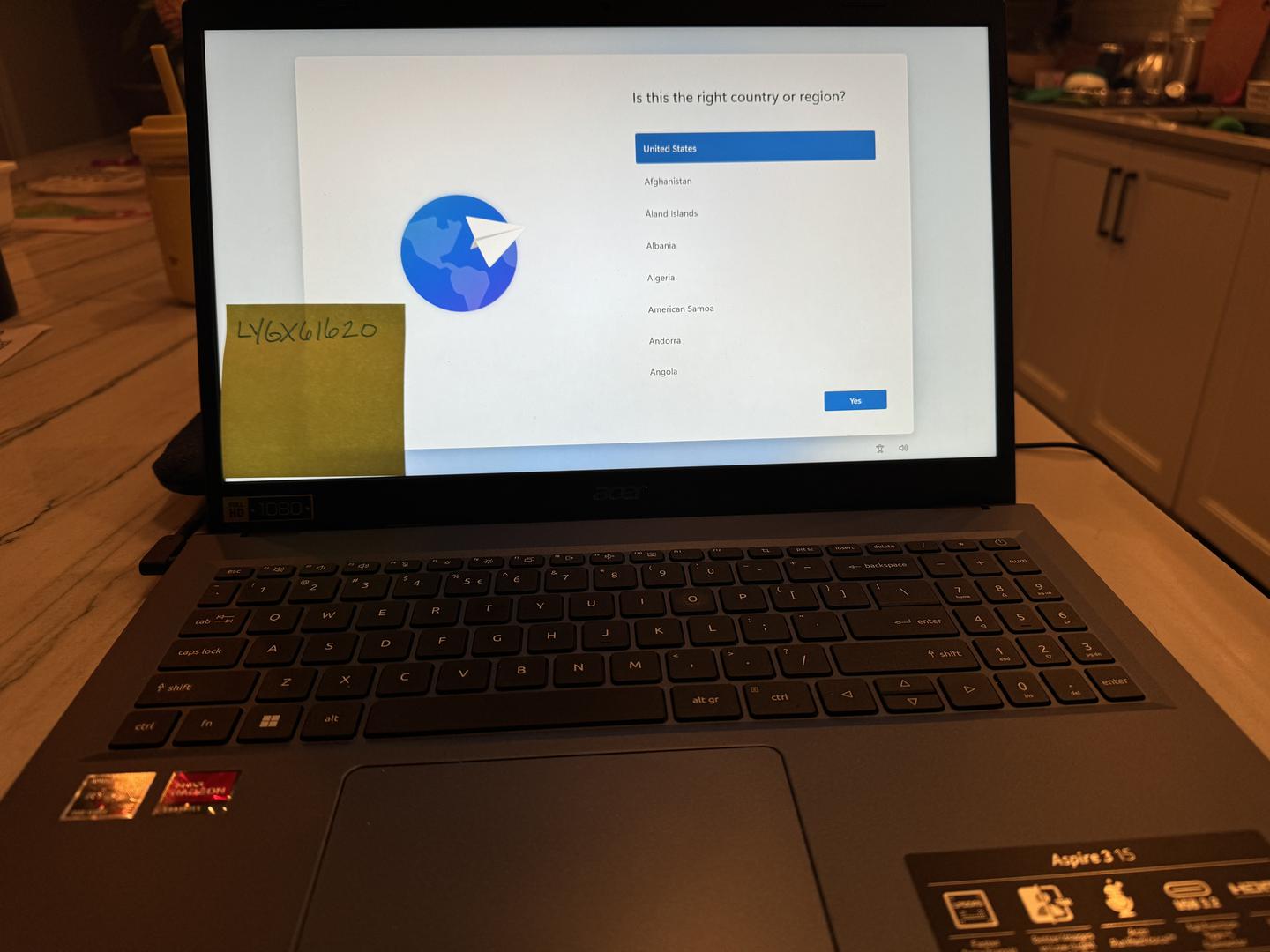 Acer Aspire Laptop, color