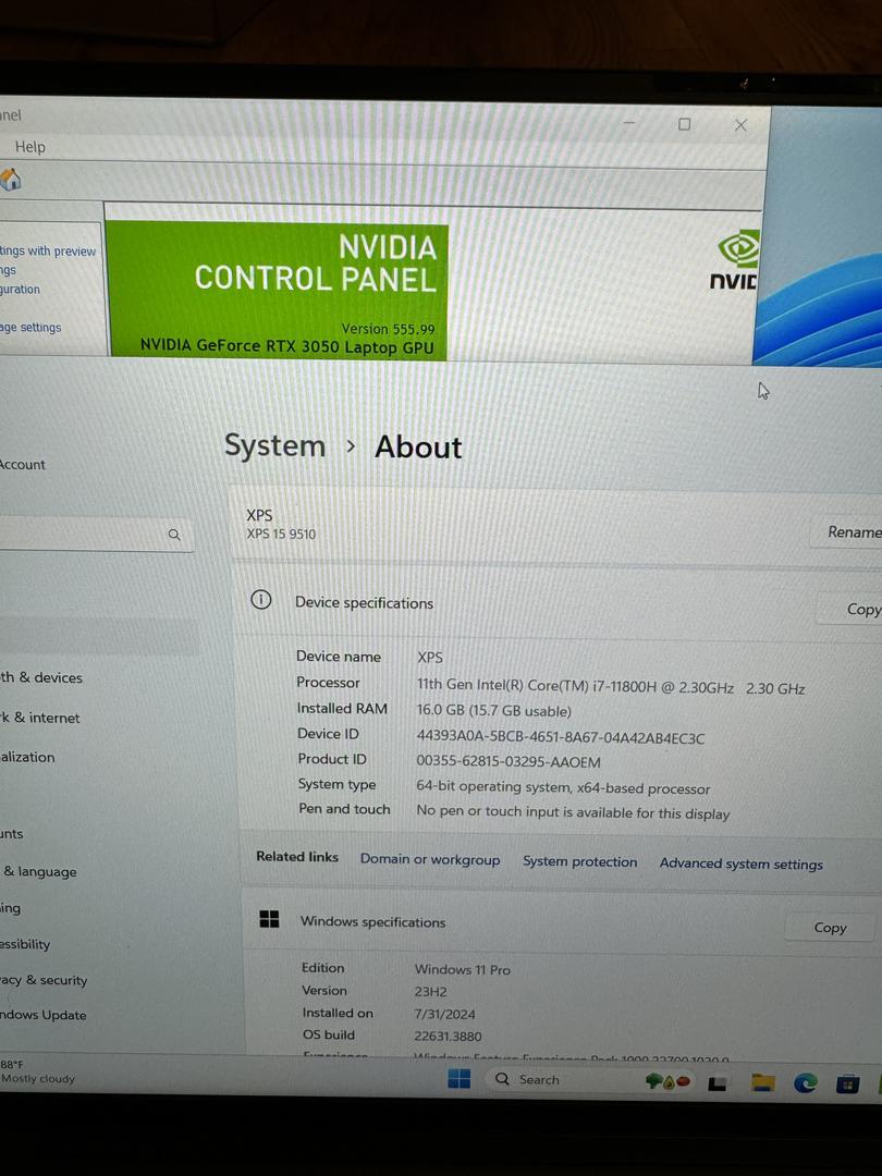 Dell XPS 15 9510 (2021), color Silver